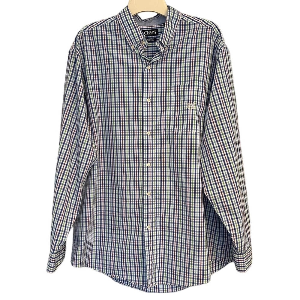 Men’s Chaps Long Sleeve Casual Dress Shirt 2XLT